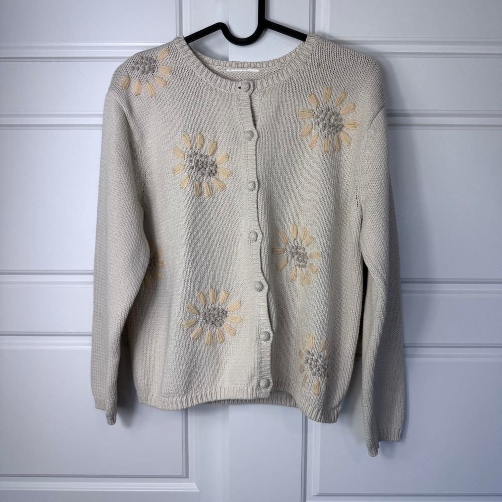 Vintage Talbot Sunflower Stitched Cardigran